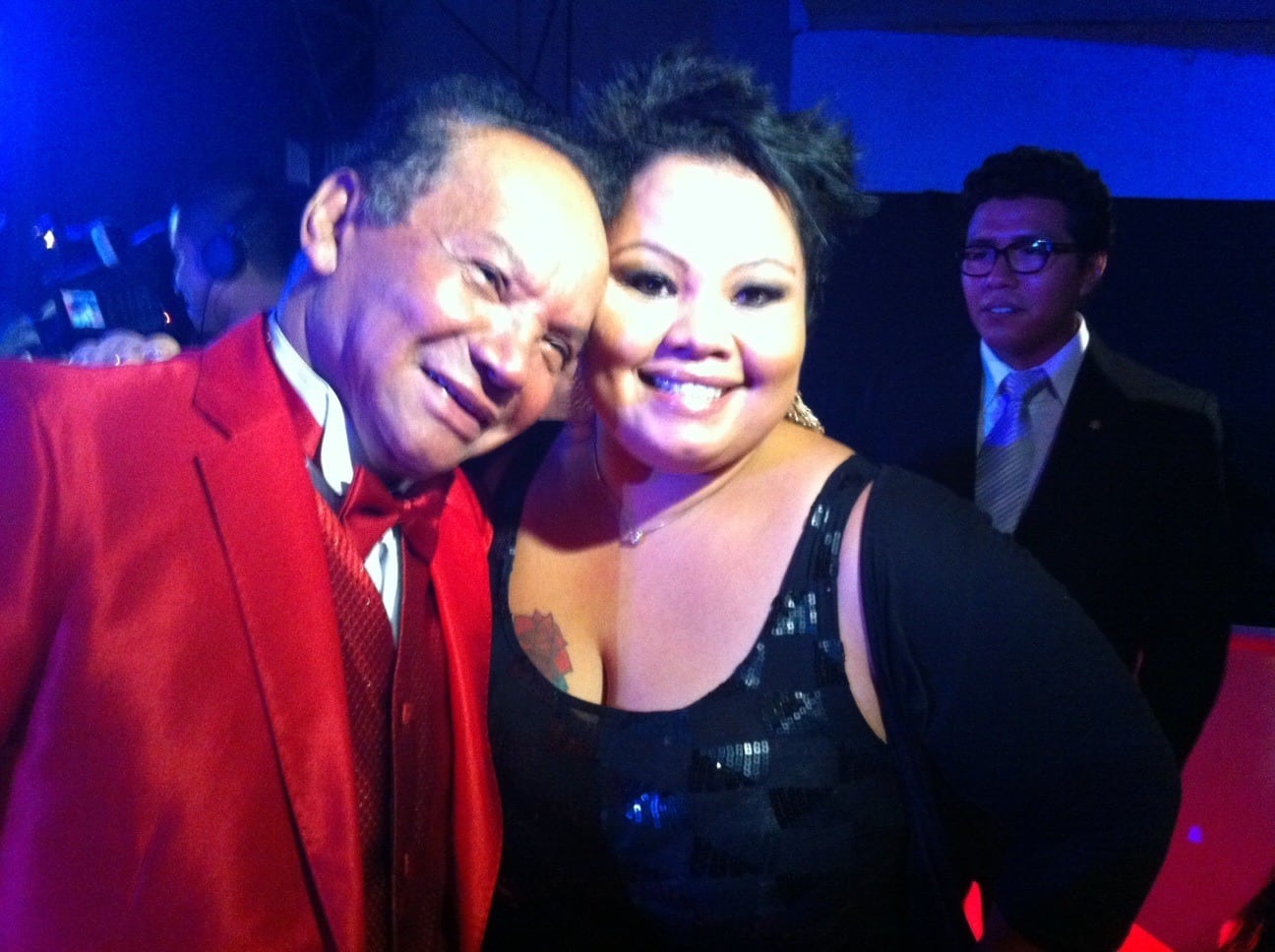 Susan Villanueva y su padre Melcochita