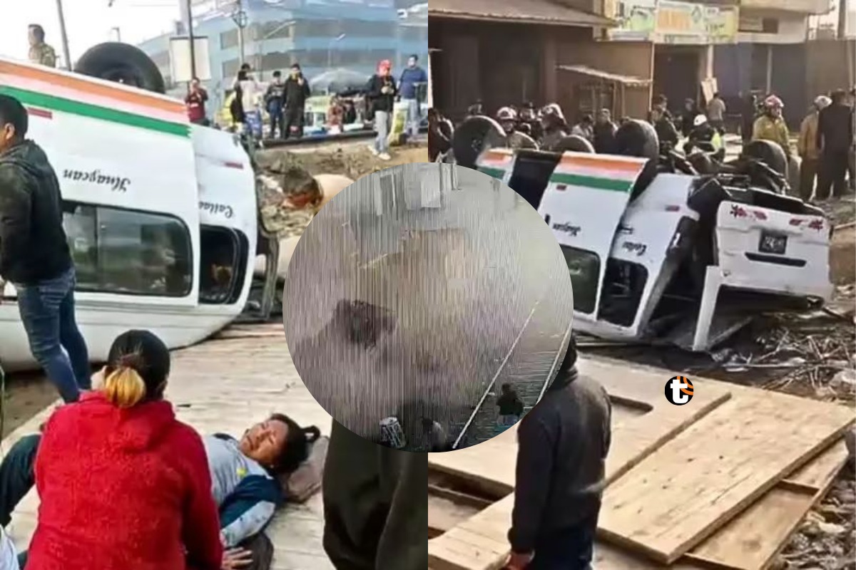 Al menos 6 personas resultaron heridas luego de que chofer perdiera el control de su vehículo. Fotos: Facebook / Captura de video.