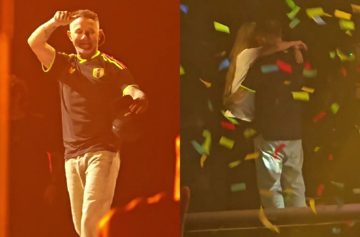 Alejandro Sanz y Stephanie Cayo protagonizan emotivo abrazo frente a miles de fans. (Foto: Captura de video)