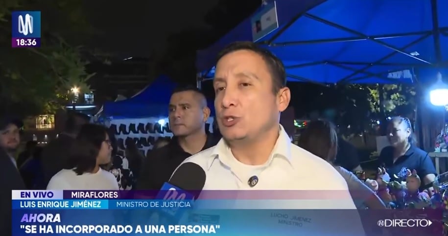 El ministro de Justicia, Luis Enrique Jiménez, dijo que todo lo relacionado a un posible indulto de Pedro Castillo, son solo especulaciones. (Foto: Captura Canal N)