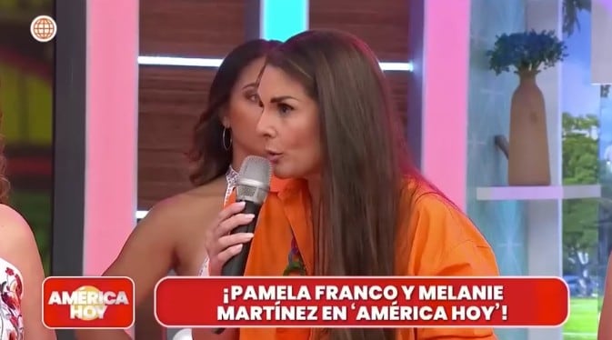 Rebece Escribens cuestiona Pamela Franco en 'América hoy'.
