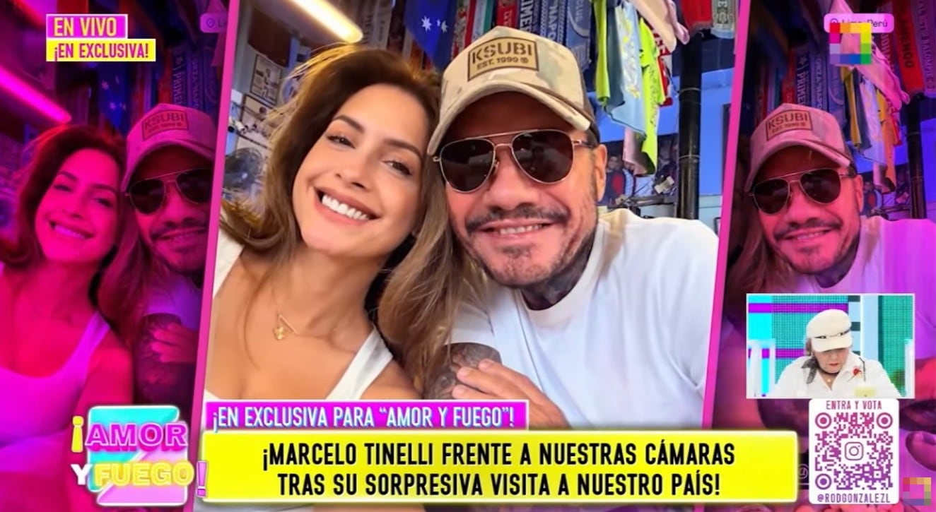 Marcelo Tinelli y Milett Figueroa más juntos que nunca.