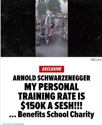 El actor logró ser coach de un grupo de personas por una 'millonaria' suma (Foto:Arnold Schwarzenegger/ Instagram)