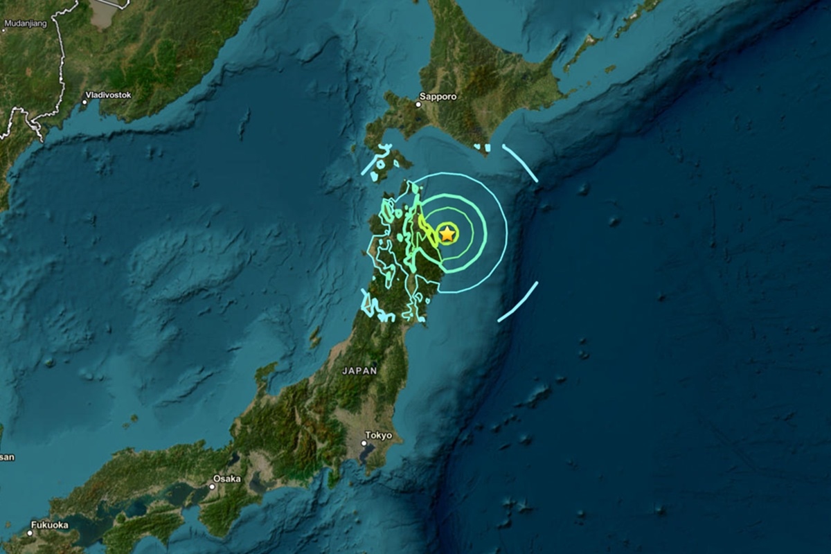 Un terremoto de magnitud 6,9 sacudió el norte de Japón, el 25 de junio de 2026. (Captura de USGS)