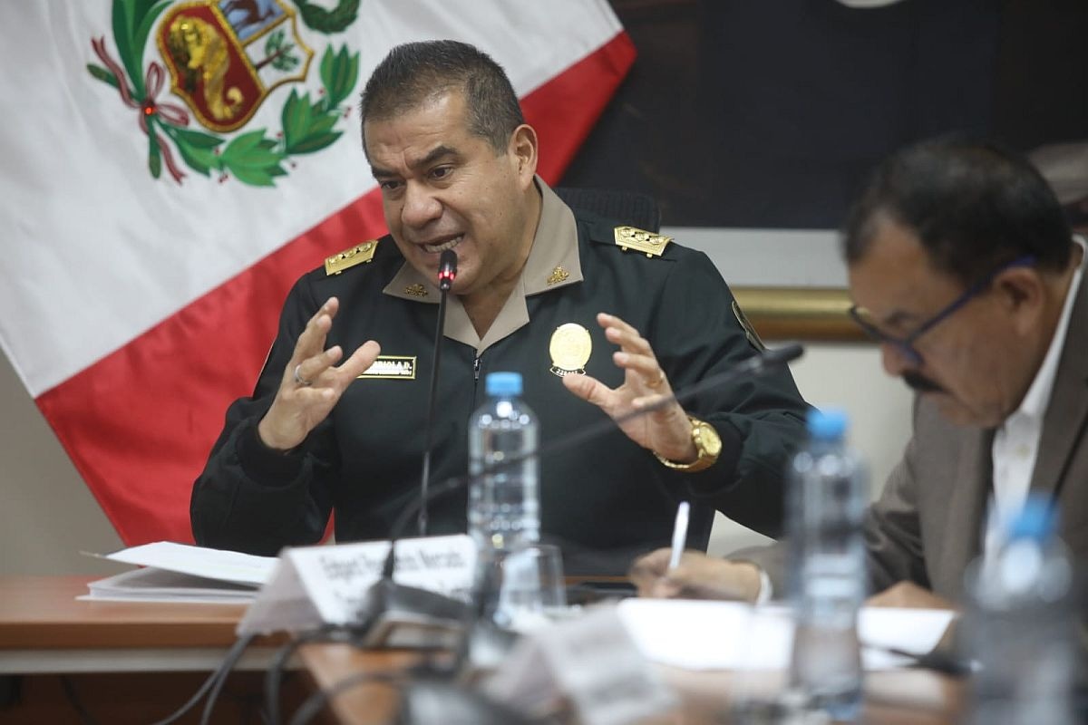 Jefe de la PNP Óscar Arriola en contra de decisión del Tribunal Constitucional . (Foto: Diana Marcelo / @photo.gec)