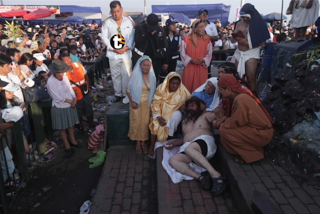 Impactantes imágenes del Vía Crucis de Cristo Cholo. (Fotos: Julio Reaño/@photo.gec)