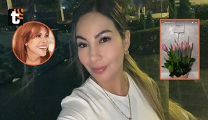 Pamela López recibe flores de ‘misterioso galán’ y Magaly la fulmina: “Ella se los compró para darle celos a Cueva”
