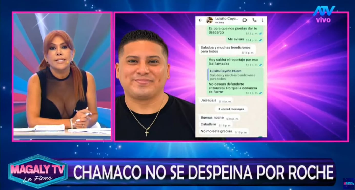Luisito Caycho responde así a denuncia de Lucía de la Cruz por estafa.