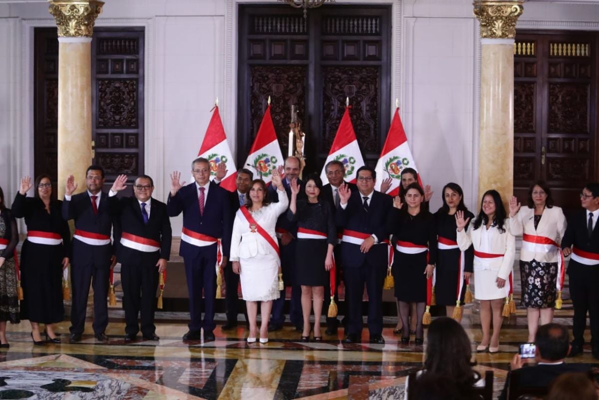 Juramentacion del nuevo gabinete de la Presidente Dina Boluarte. Foto: Jesús Saucedo@photo.gec