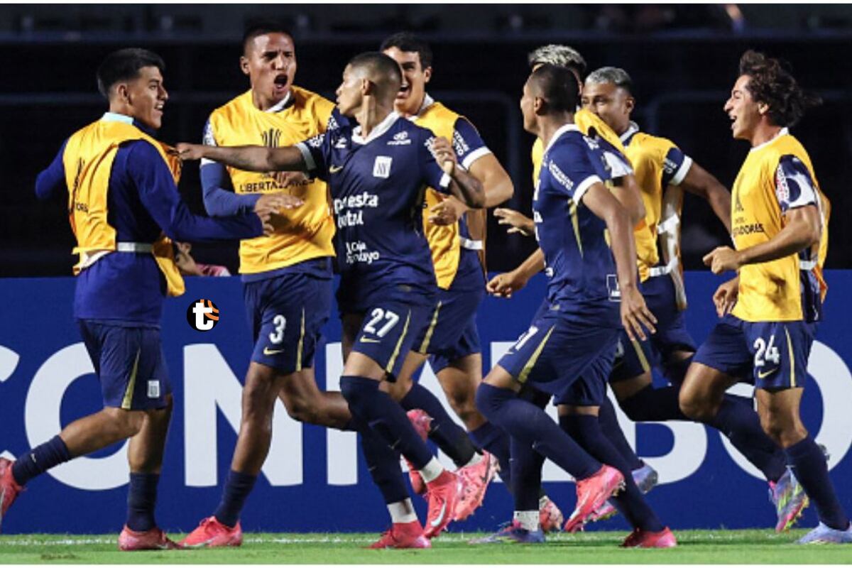 Alianza Lima y su desenfrenado festejo por el empate ante el Sao Paulo. Foto: Getty Images