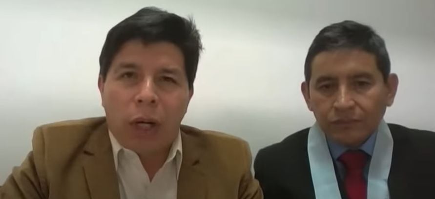 Wilfredo Robles en audiencia judicial, defendiendo a Pedro Castillo.