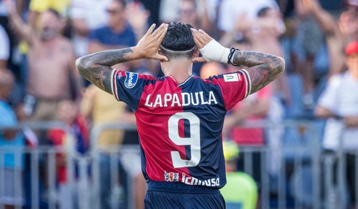 Gianluca Lapadula marcó uno de los goles de Cagliari en la victoria ante Perugia. (Foto: Cagliari)