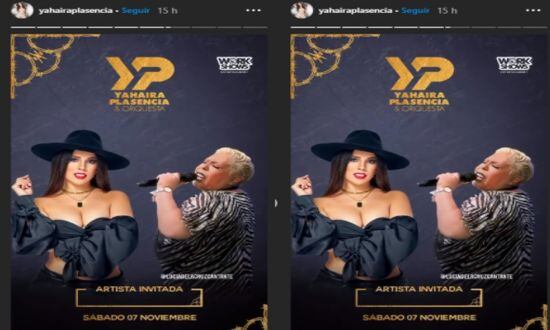 Lucía de la Cruz fue invitada al concierto virtual de Yahaira Plasencia. (Instagram)