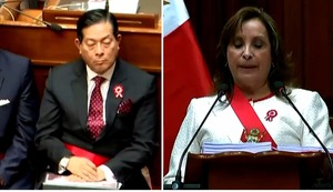 ¡El sueño le ganó! Premier Arana se quedó dormido en pleno mensaje de Dina Boluarte