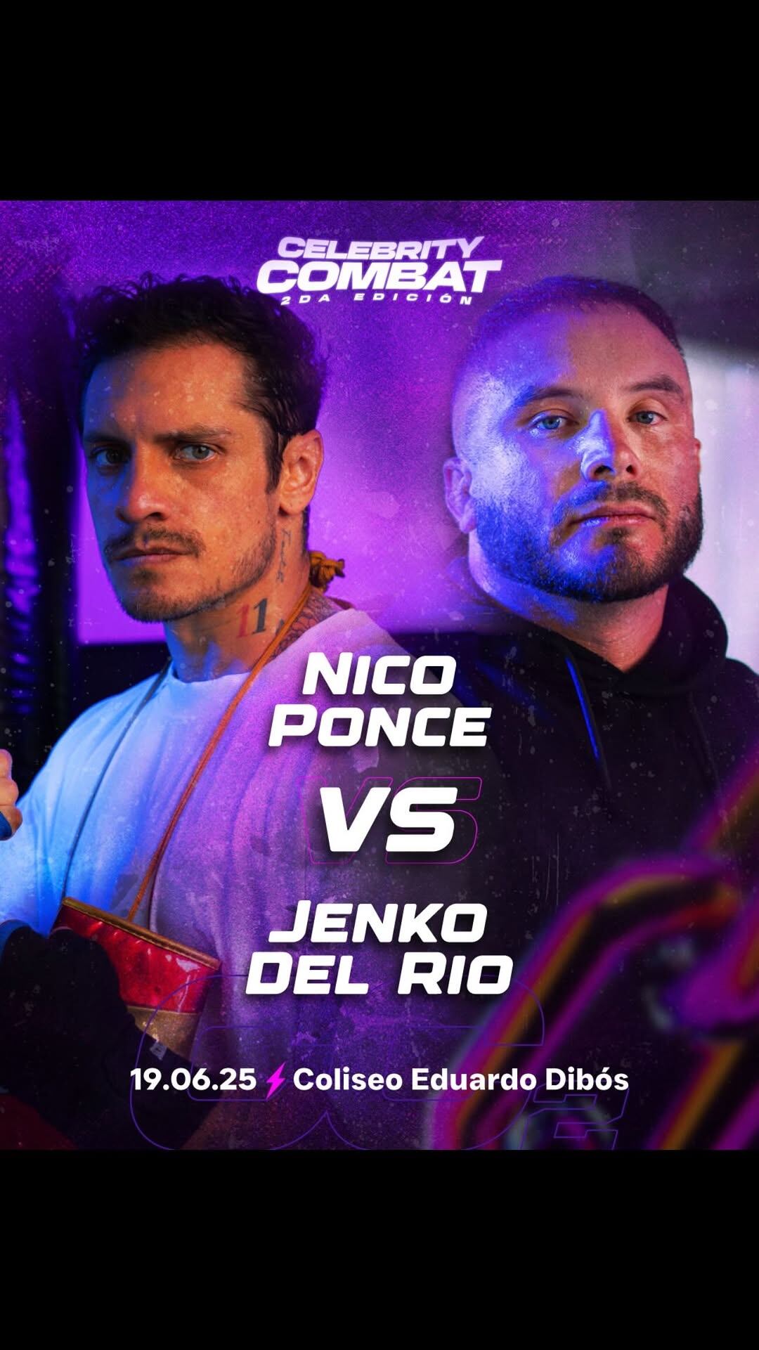 Nico Ponce vs. Jenko del Río en el Celebrity Combat 2 (Difusión)