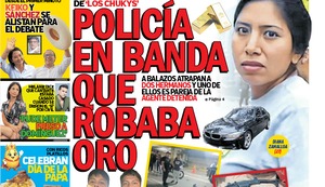 POLICÍA EN BANDA QUE ROBABA ORO