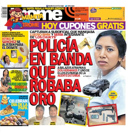 POLICÍA EN BANDA QUE ROBABA ORO