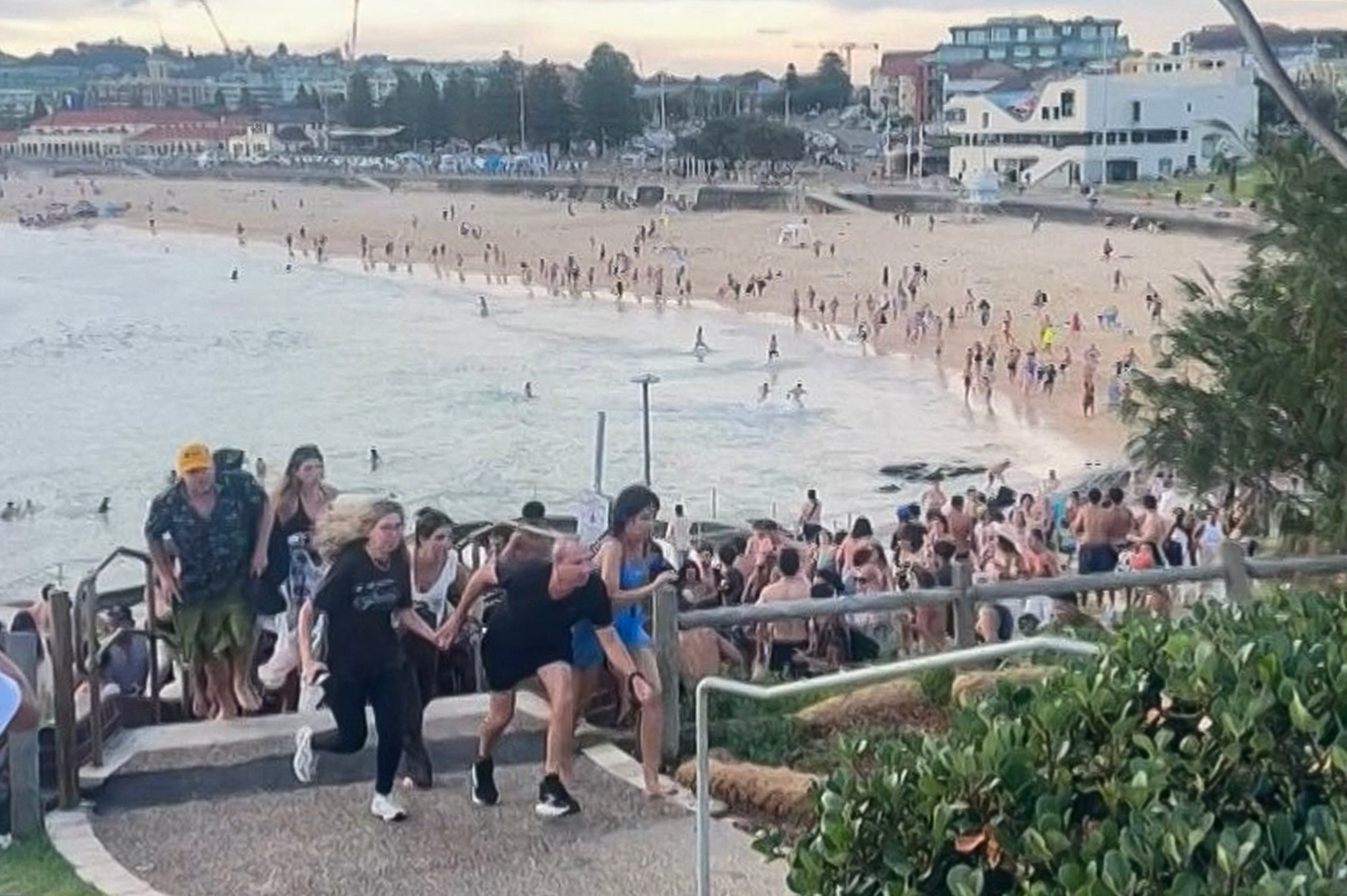 Ataque terrorista en playa de Australia. Foto: Mike Ortiz / UGC / AFP