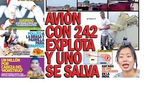 AVIÓN CON 242 EXPLOTA Y UNO SE SALVA