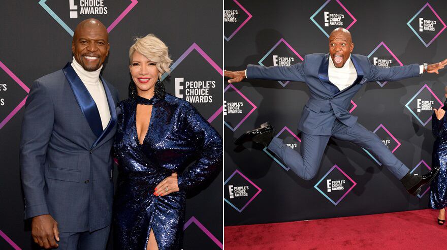 Terry Crews y su esposa, Rebecca King-Crews, en los People's Choice Awards 2018. (Foto: Agencias)