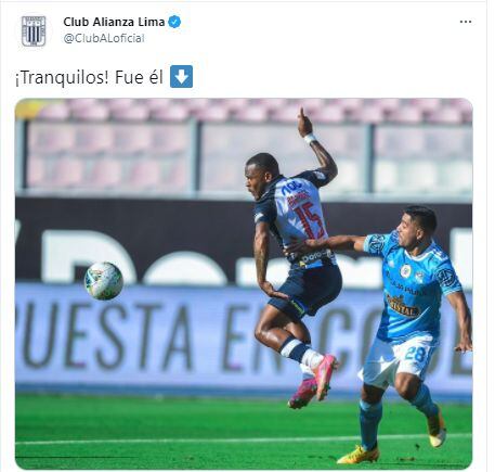 La curiosa publicación de Alianza Lima en redes sociales.