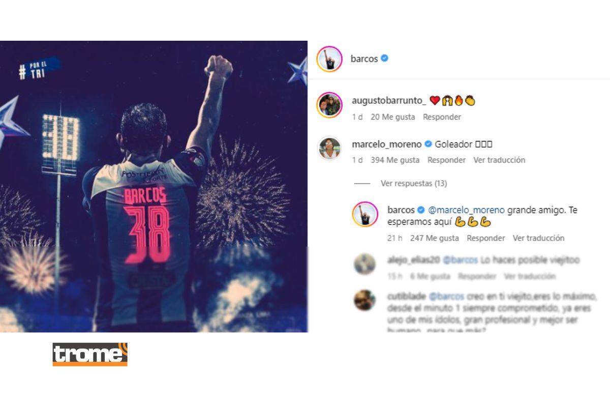 Hernán Barcos invita a Marcelo Martins a jugar en Alianza Lima (@barcos)