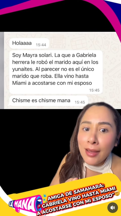 Amiga de Samahara arremete contra Gabriela Herrera tras confesiones de amor con Diego Chávarri.