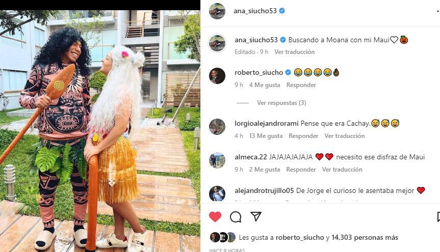 Roberto Siucho estalló de risa con disfraz de Edison Flores.