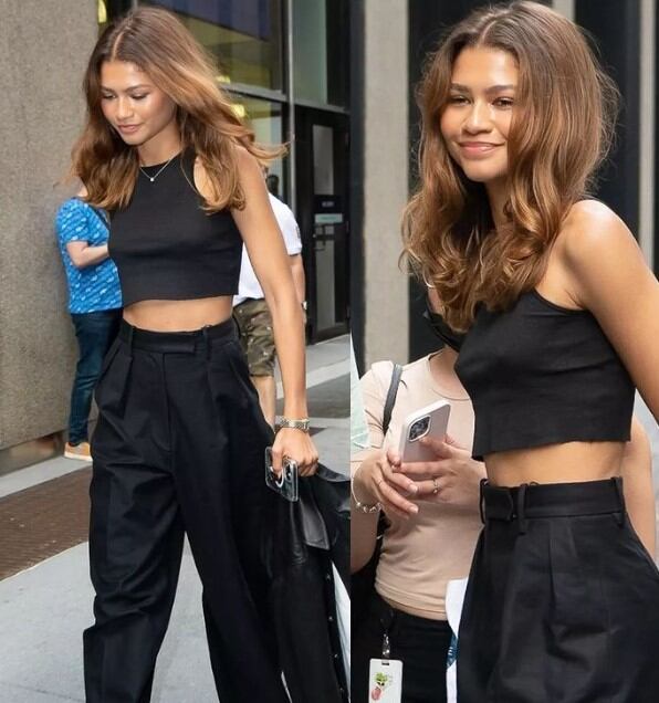 Así llegó Zendaya al set de grabación de "The Crowded Room" (Foto: Zendayac.96/Instagram)