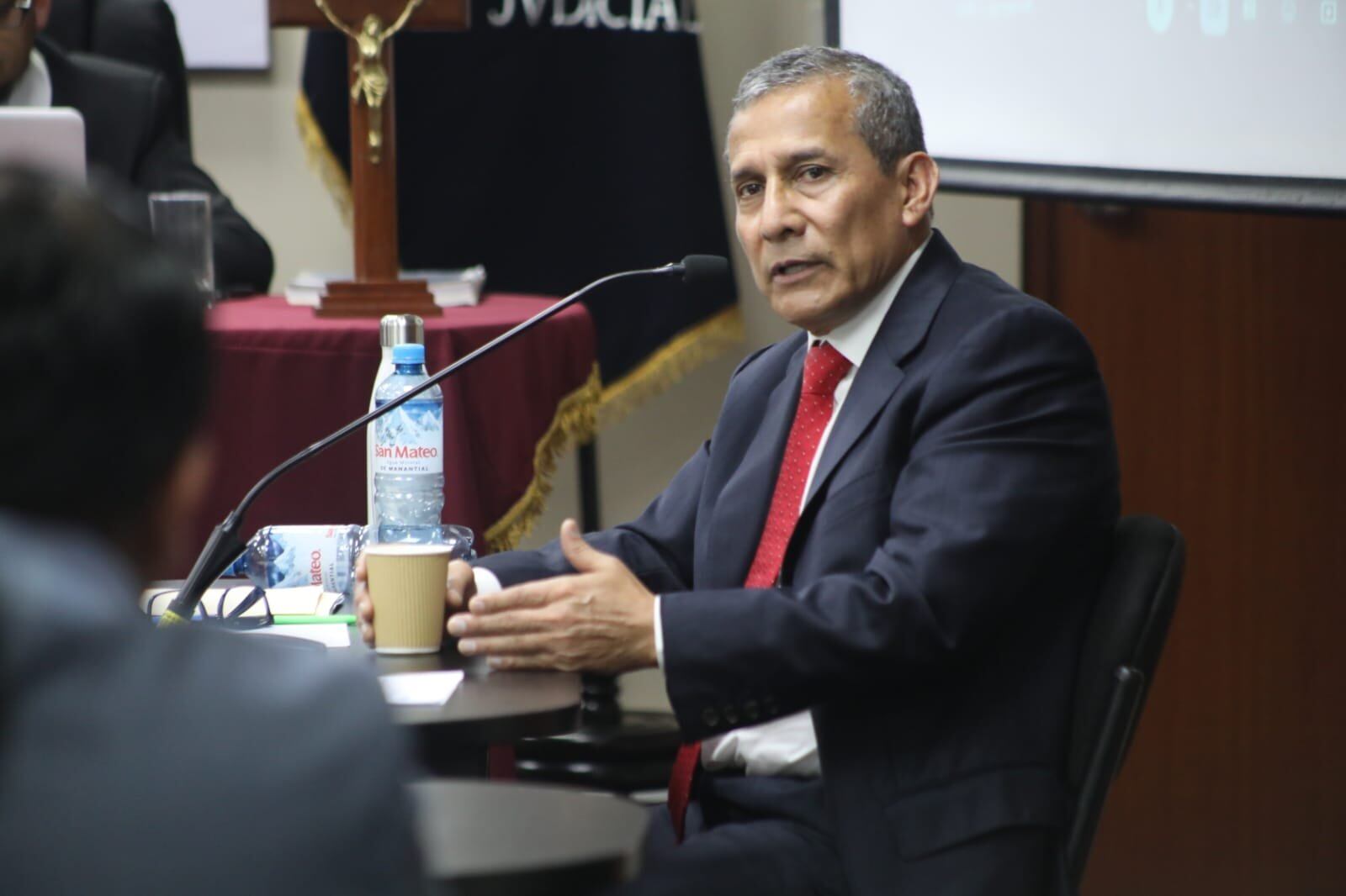 El expresidente Ollanta Humala declaró en el marco del juicio oral en su contra por el caso Odebrecht. Foto: Poder Judicial.
