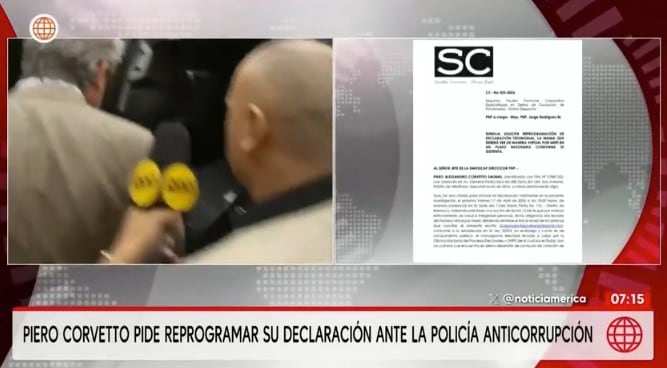 Piero Corvetto solicita reprogramar su declaración por problemas de salud.