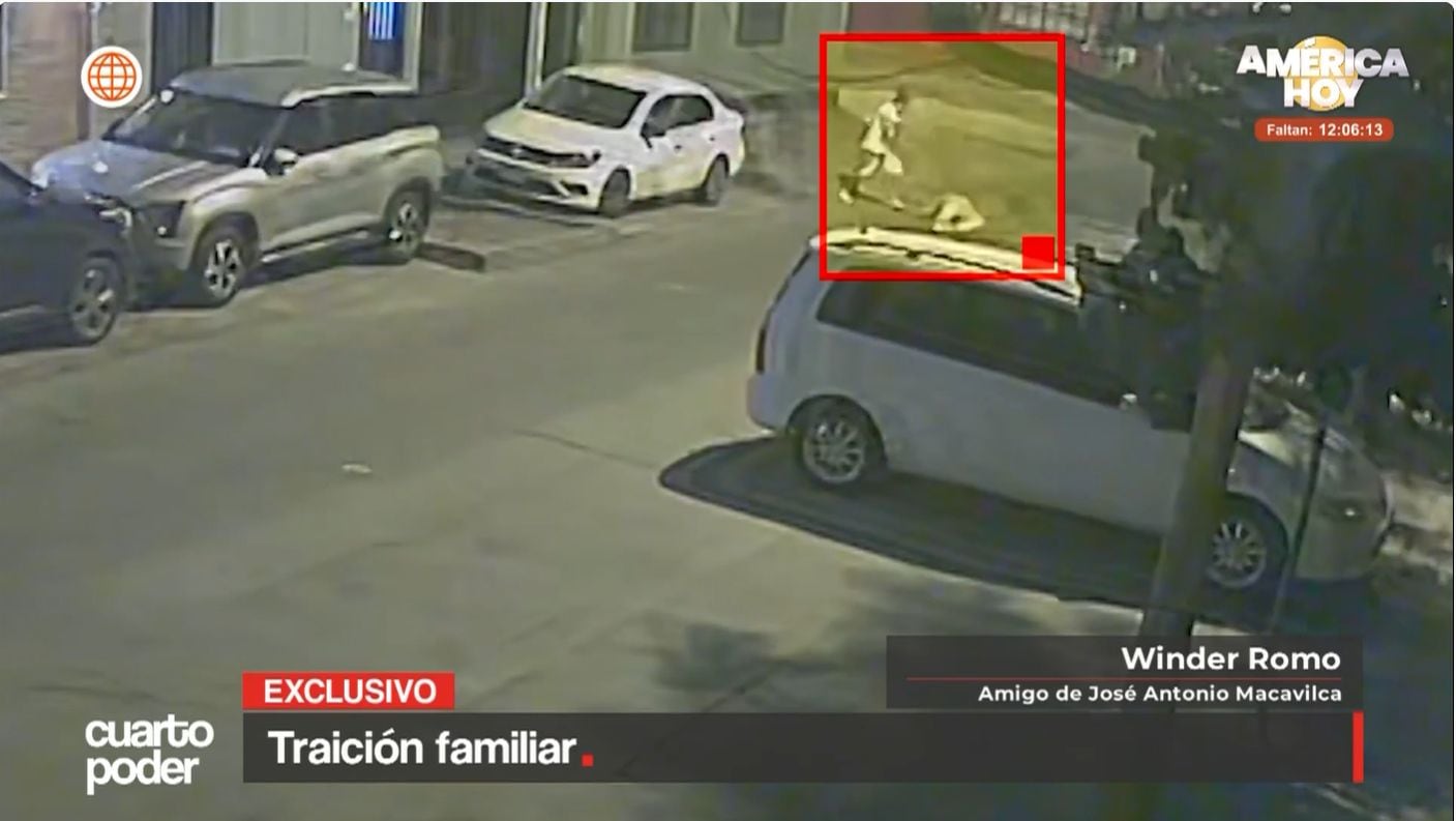Cámaras de seguridad muestran cómo Eduardo Tipacti golpeó y robó a su tío en plena calle. Foto: Cuarto poder