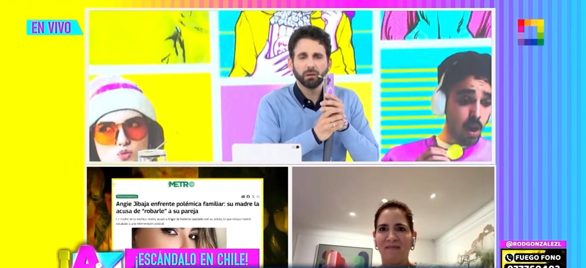 Modelo es acusada de quitarle la pareja a su madre. (Fuente: Willax)