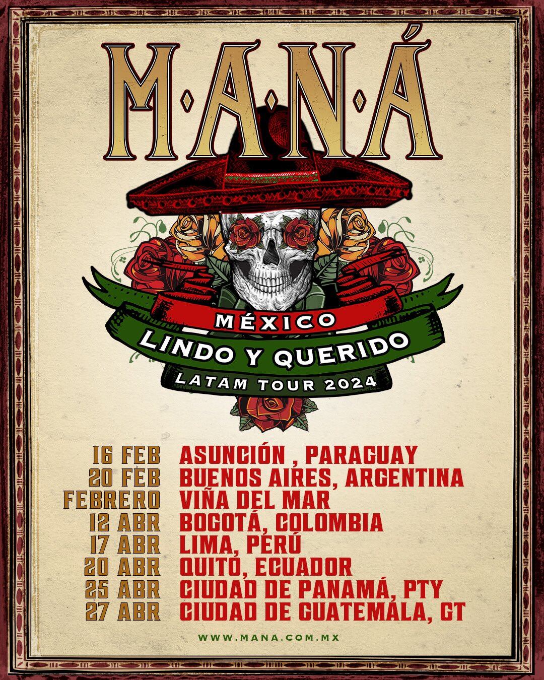 Tour de Maná. (Foto:Twitter)