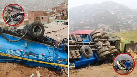 Camión cisterna pierde el control y se estrella contra vivienda en Puente Piedra