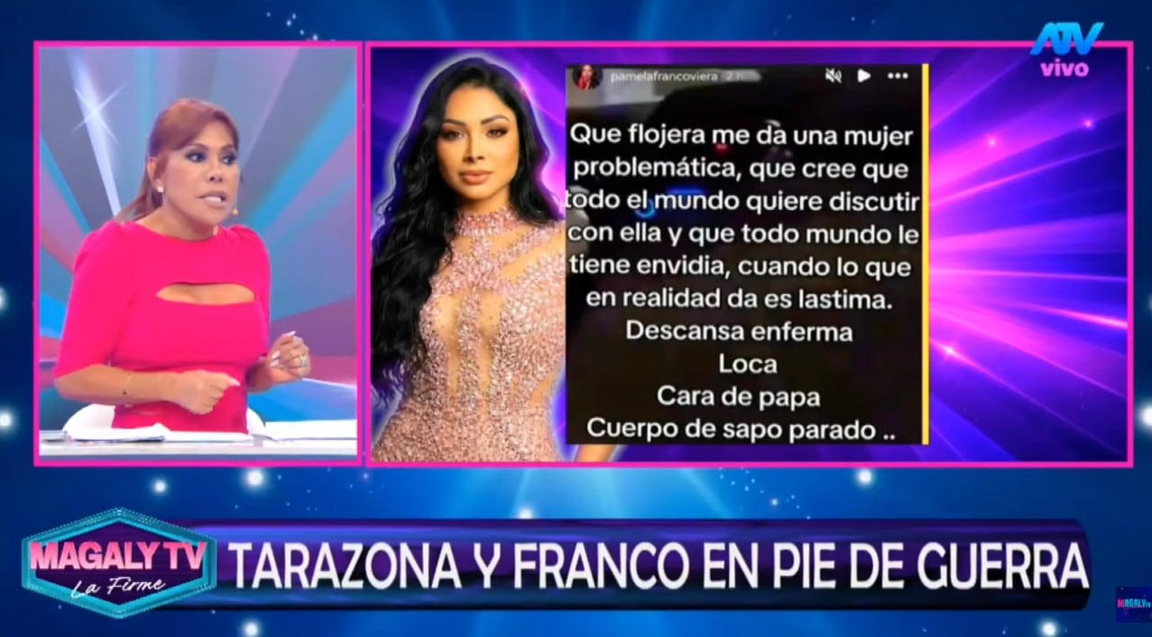 Magaly Medina lanza fuerte crítica a Karla Tarazona por acciones legales contra Pamela y Melanie.