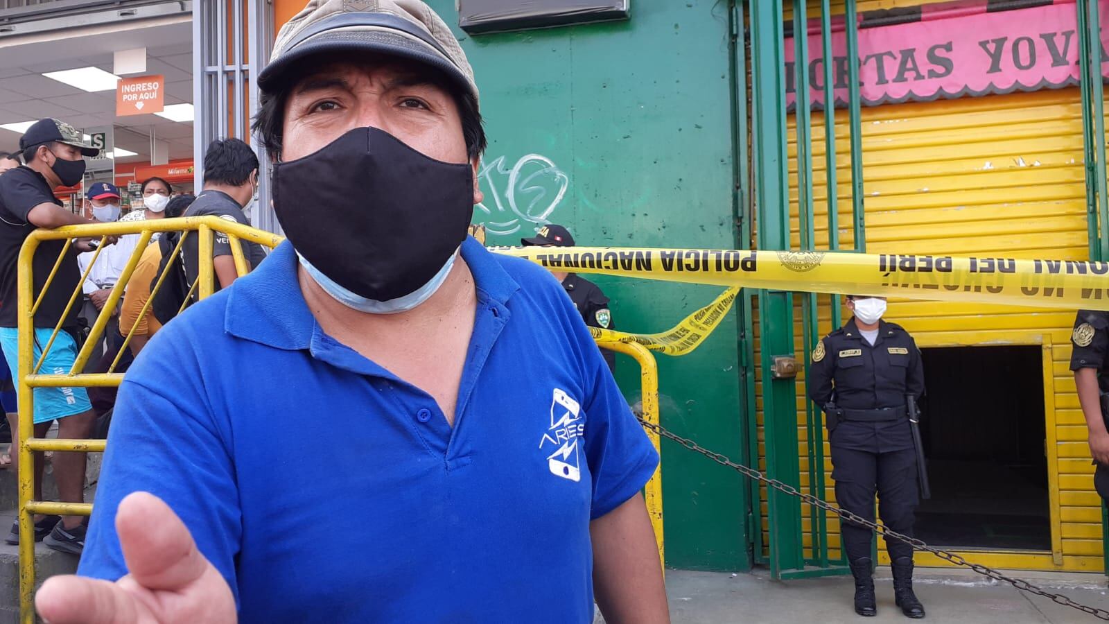 Una banda de delincuentes robaron cuantiosos equipos de telefonía celular de 40 tiendas de una galería comercial, en San Juan de Lurigancho.