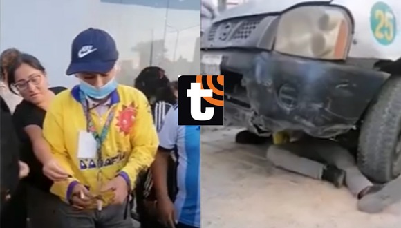 Chiclayo: Heladero se puso debajo de camioneta de serenazgo para evitar decomiso de su triciclo