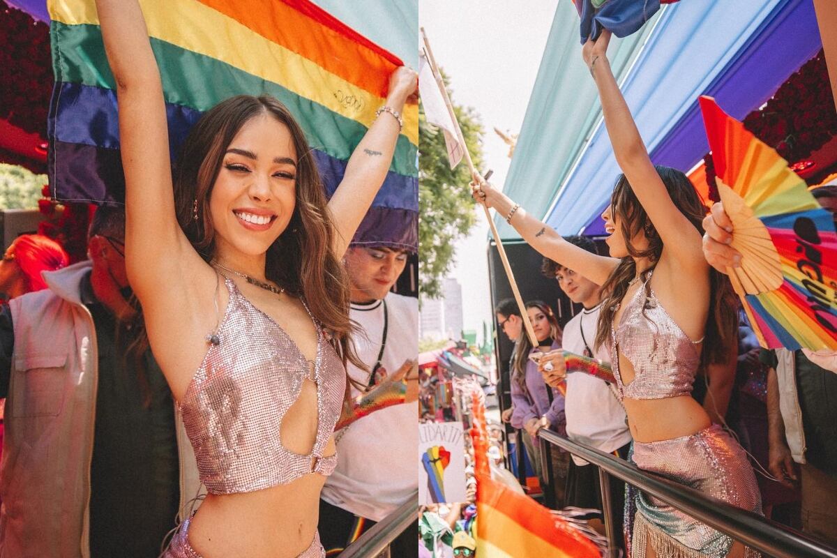 Danna Paola en la Marcha del Orgullo LGBT+ en México. (Foto: @dannapaola).