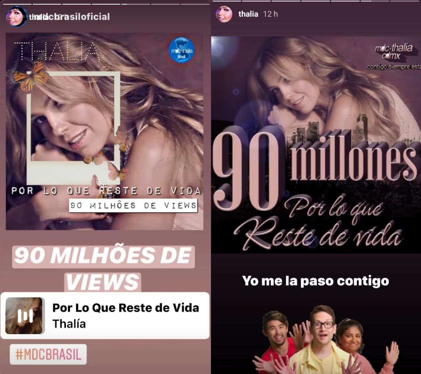 Thalía y sus 90 millones en YouTube.