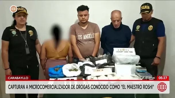 Grupo Terna detiene a alias Maestro Roshi y su banda por venta de droga en Carabayllo. Foto: América Noticias