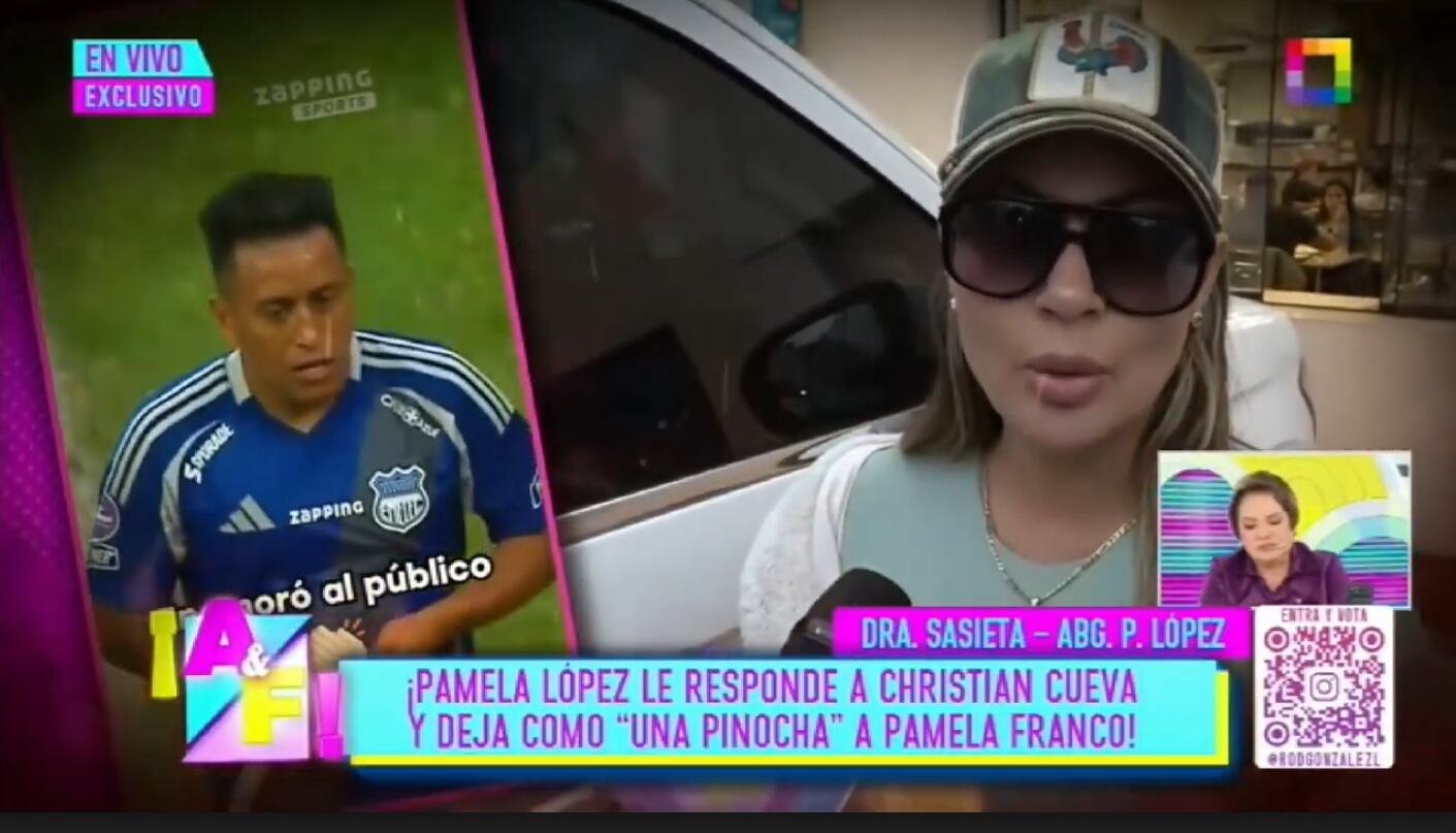 Pamela López no se muestra sorprendida por tatuaje de Christian Cueva.