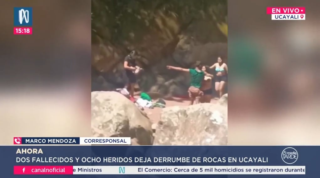 Una niña muerta y un adulto mayor murieron por caída de roca en catarata Velo de la Novia.