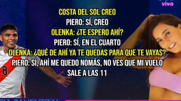 Transcripción de las conversaciones de Piero Quispe y Olenka Mejía. (Magaly Tv)