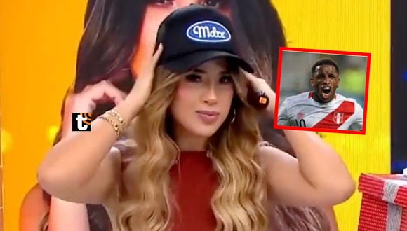 Yahaira Plasencia se luce con gorra de Jefferson Farfán