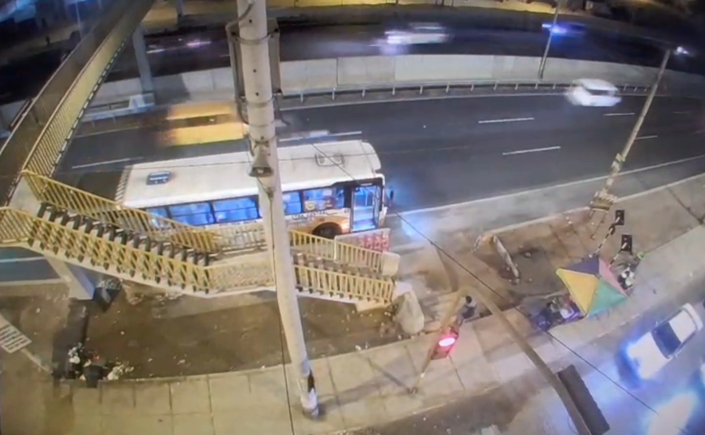 Captura de vídeo del momento del accidente.