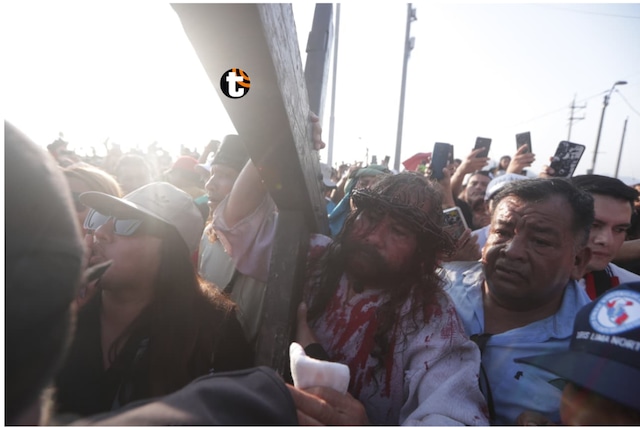 Impactantes imágenes del Vía Crucis de Cristo Cholo. (Fotos: Julio Reaño/@photo.gec)