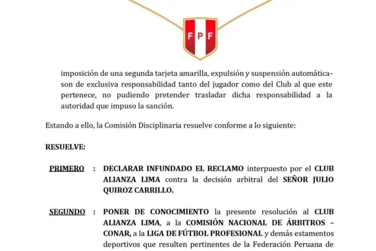 Alianza Lima recibió esta mala noticia en la previa del duelo con Cristal (Foto: GEC)