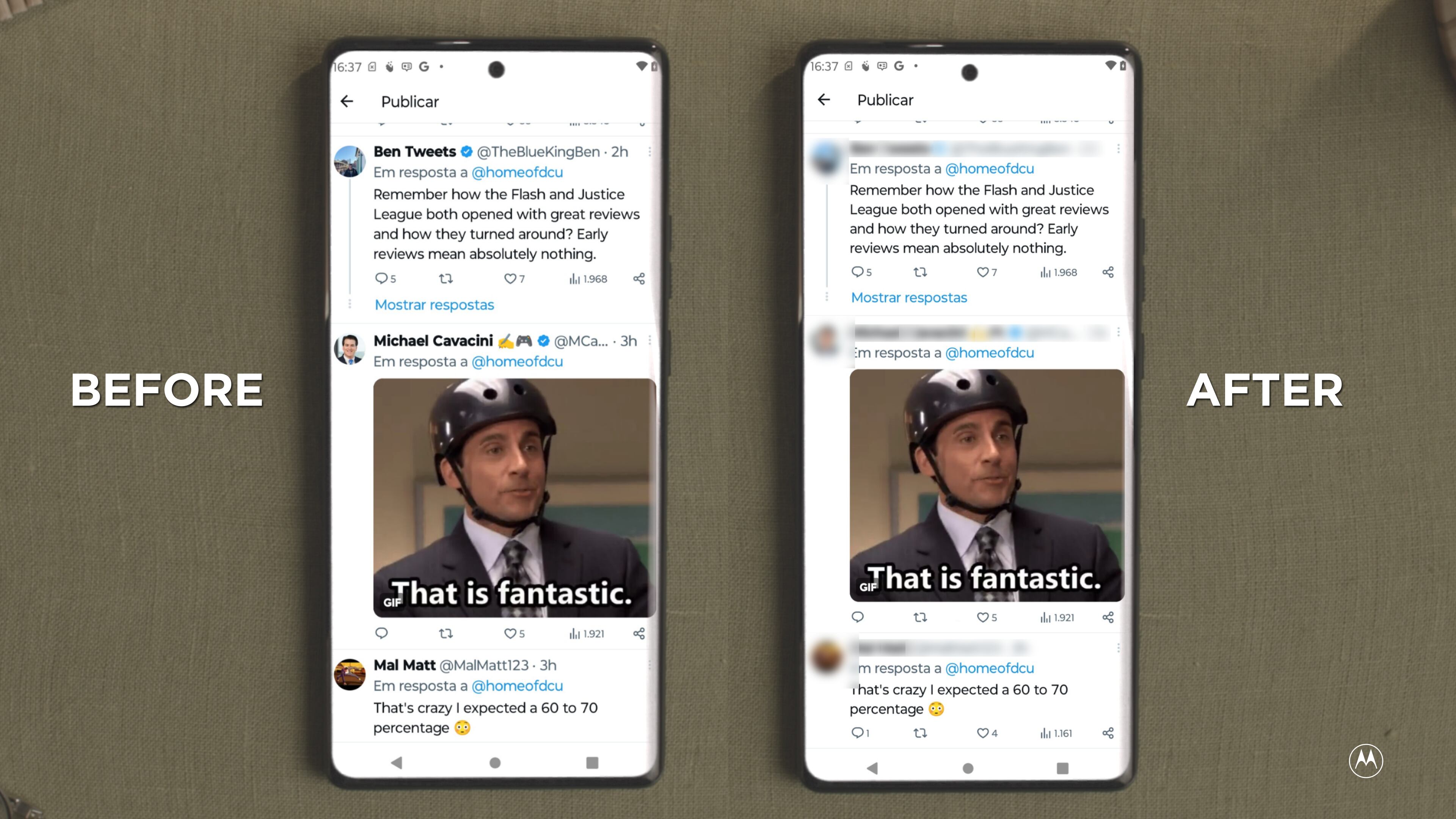 Motorola aprovecha la IA para proteger la información y la privacidad de los usuarios identificando y difuminando de forma inteligente.