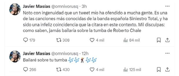 Javier Masías y sus polémicos comentarios tras la muerte de Alberto Fujimori.